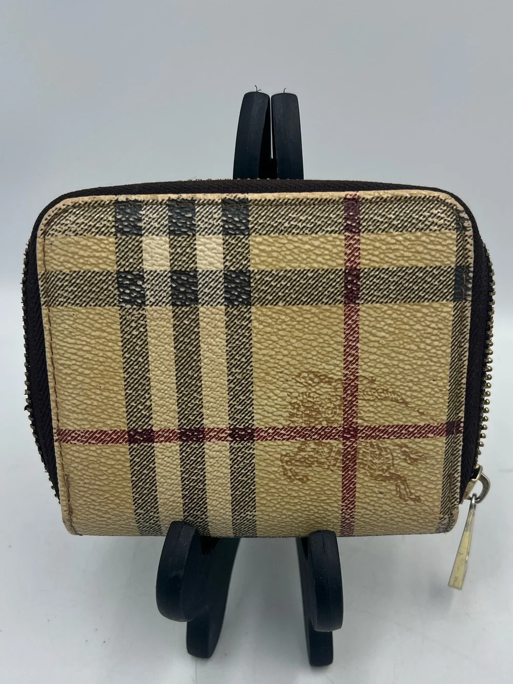 Burberry Nova Check zip-around coin purse/card wallet
